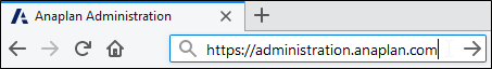 Administration URL in Browser Address bar