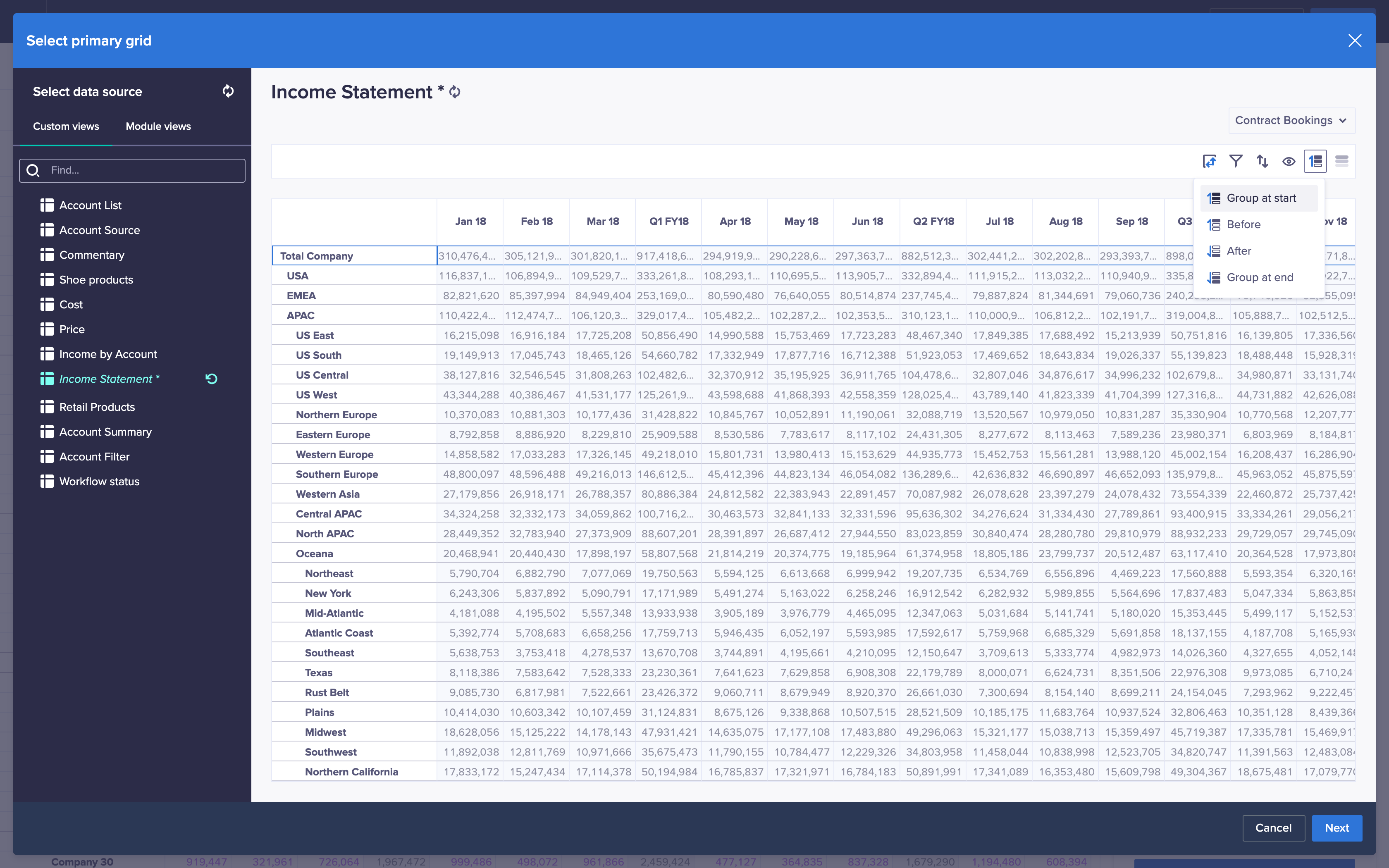 Change Totals Position - Anaplan Technical Documentation