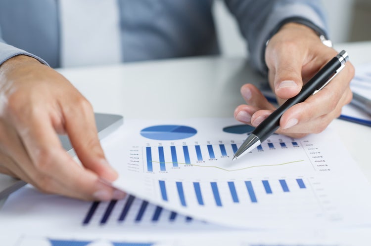 Pie chart stock image