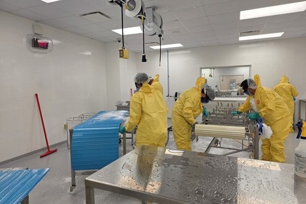 Wet cleaning during Sanitation Essentials Training at CFS Institute North America