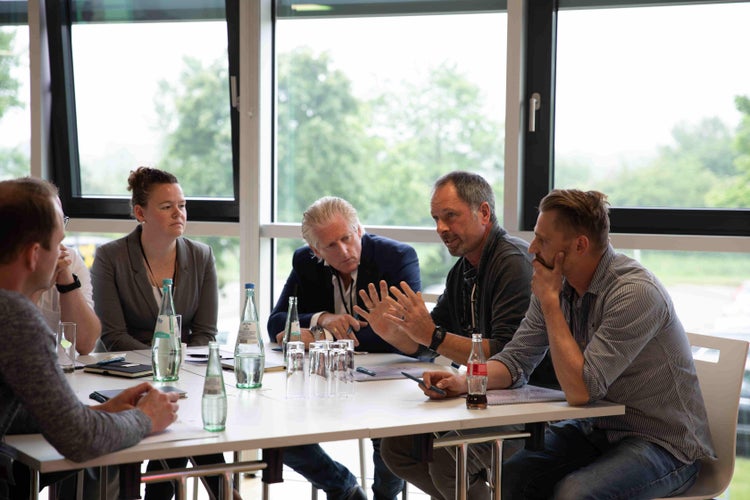people sitting around table