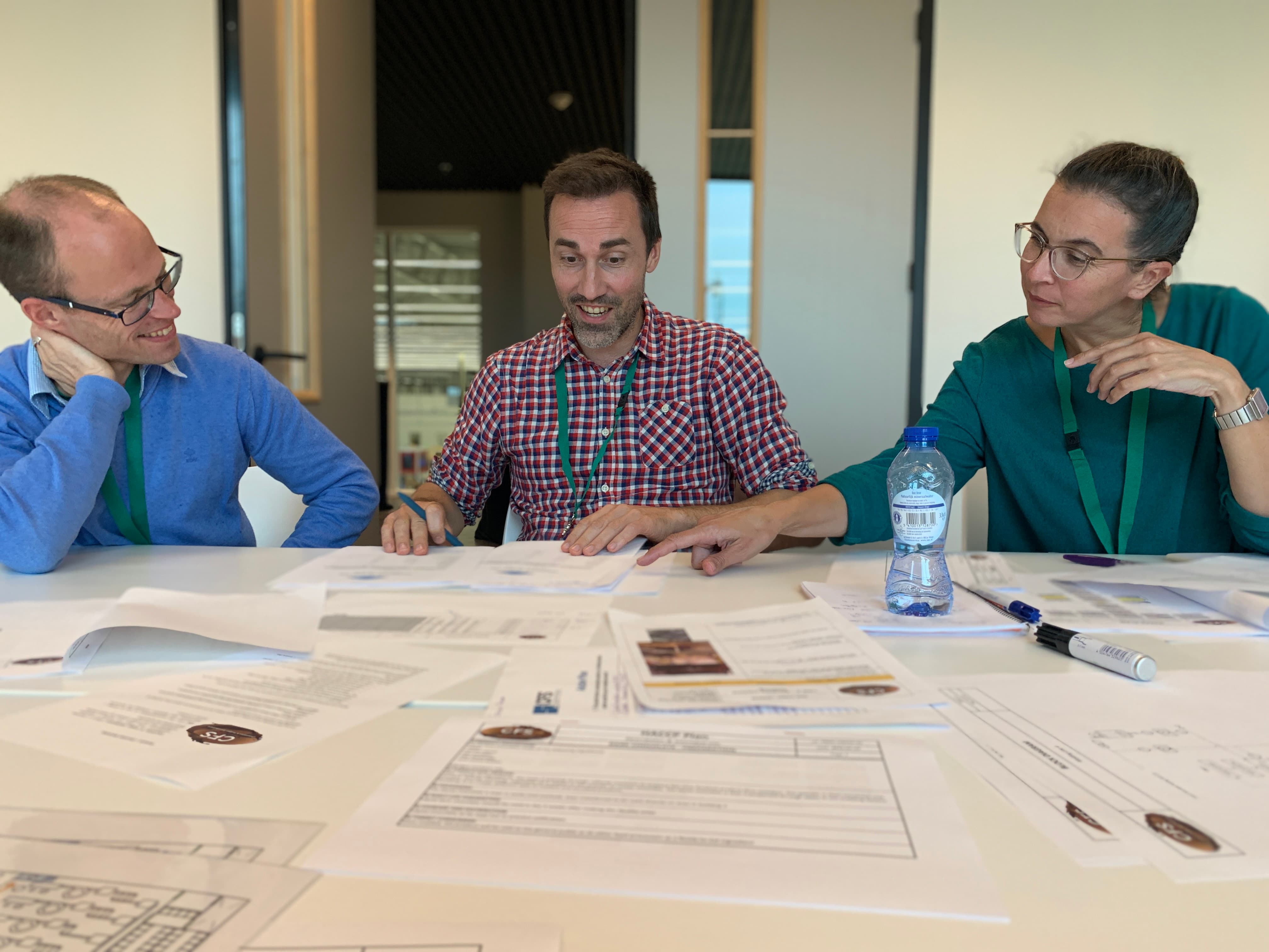 Chocolate Training participants collaborating on case simulation during breakout 