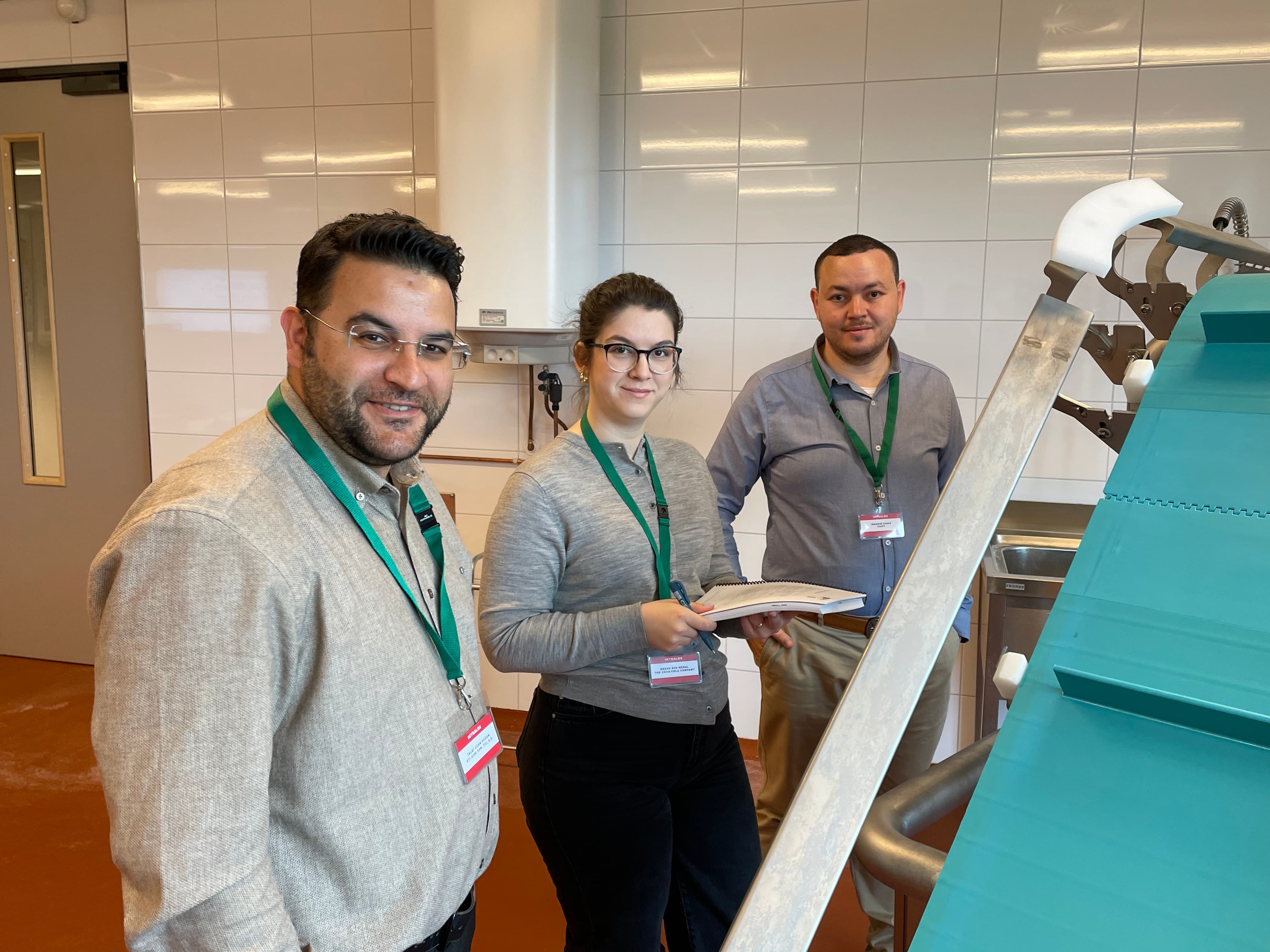 Participants reviewing equipment design in Hygienic Design Training