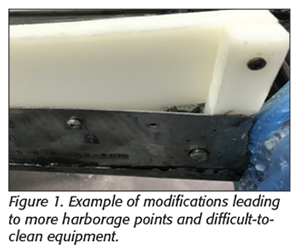 Harborage point on modified equipment 