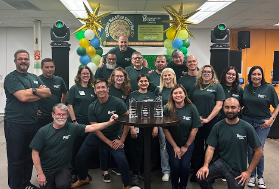 The team at Bonduelle Irwindale celebrates receiving the 2024 CFS Gold Star Award, presented in June 2025. 