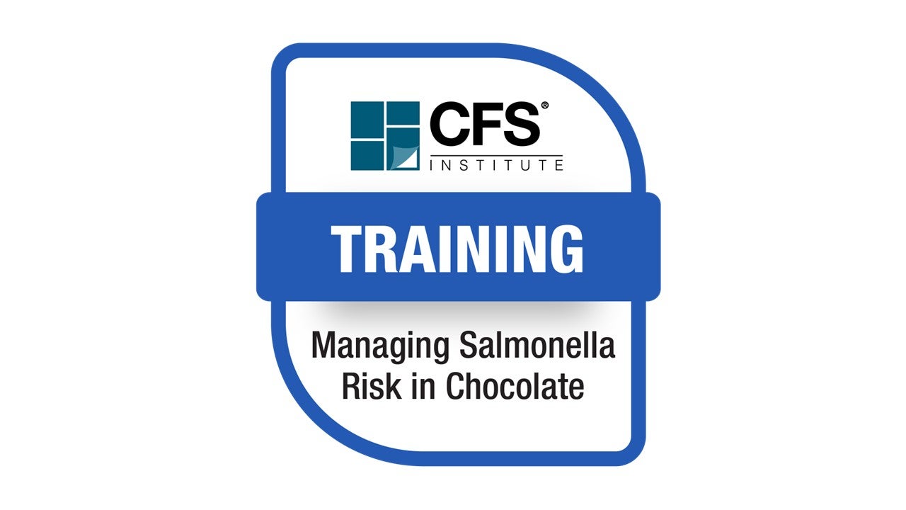Managing Salmonella Contamination Risks in Chocolate Training completion badge
