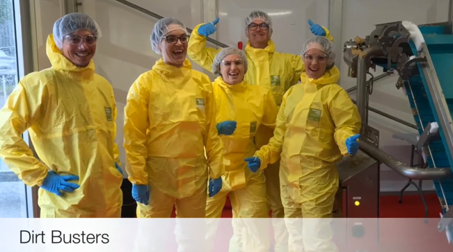 People in yellow PPE at a CFS Sanitation Essentials Training in Amsterdam in September 2019.