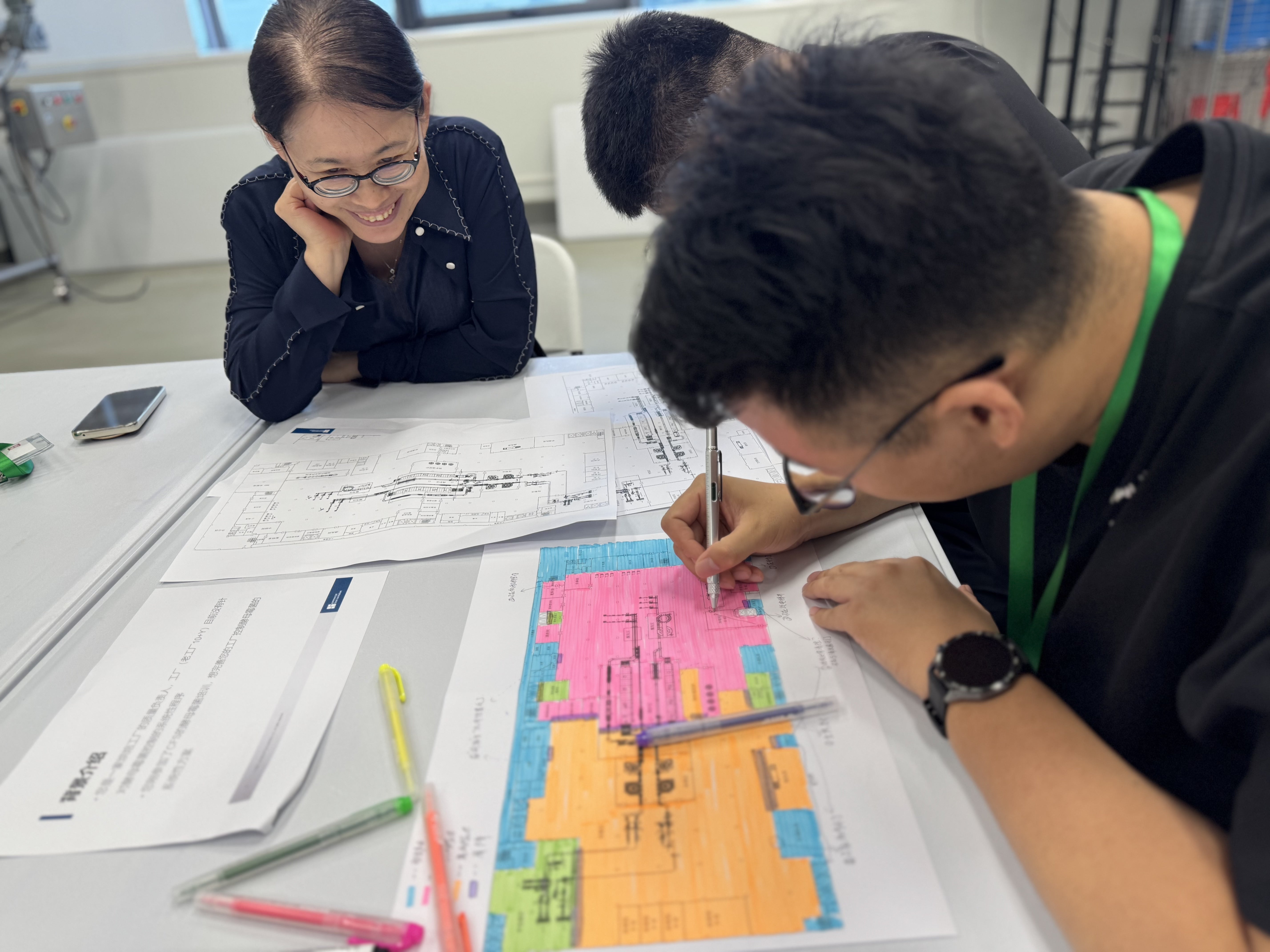Team work on colored map at Yeast and Mold Control Training