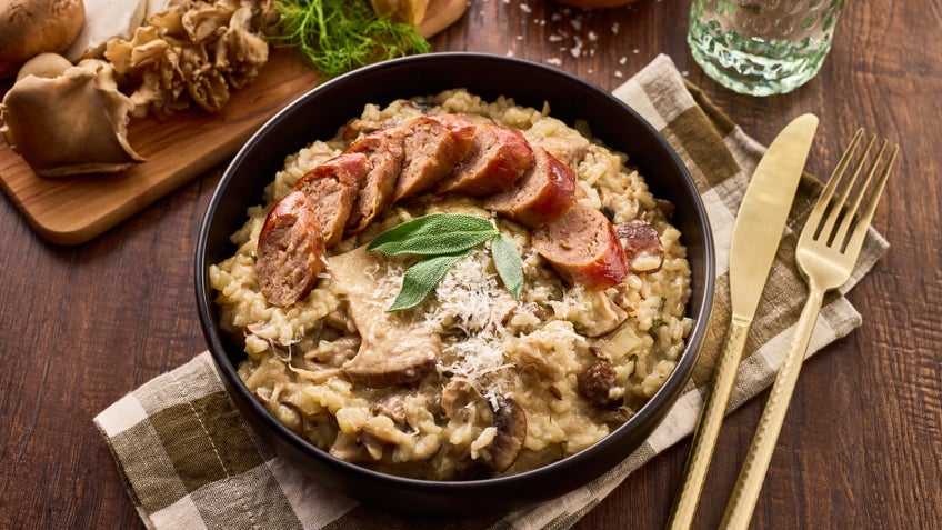 Fall Risotto with Sweet Italian Sausage