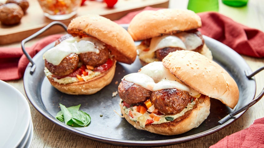 Spicy Sicilian Meatball Sandwich