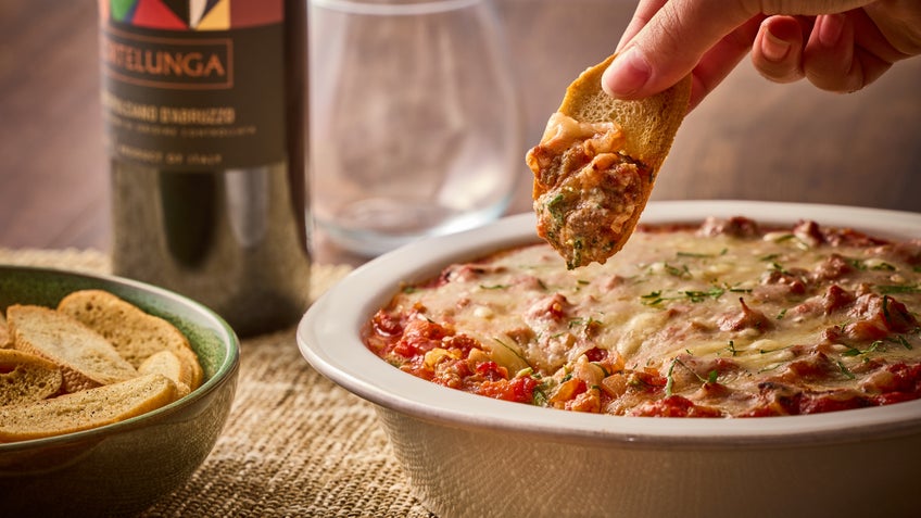 Lasagna Dip with Toscano Ground Sausage 
