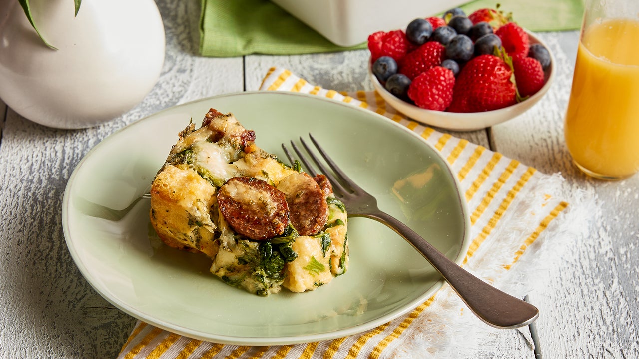 Spicy Sicilian Meatball Strata | Carando