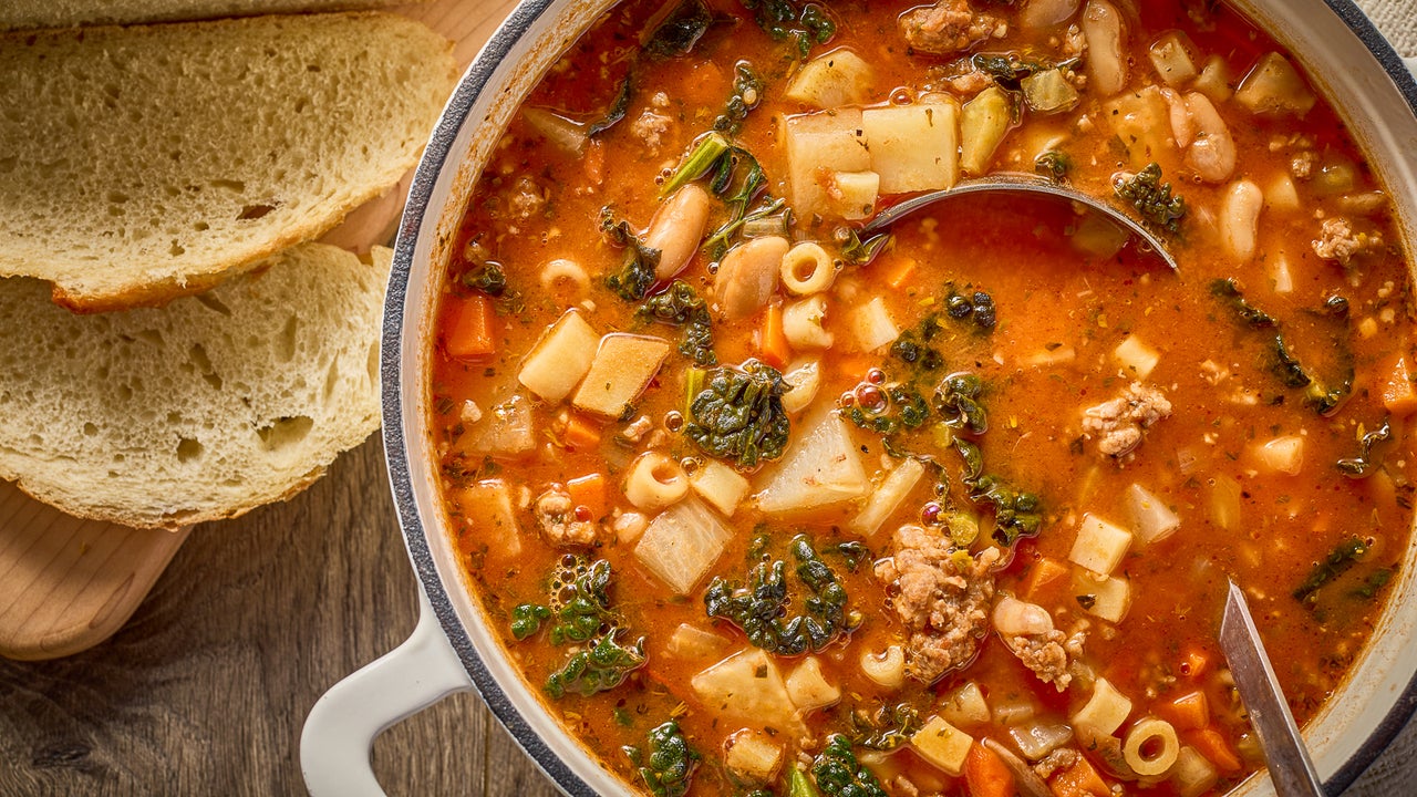 Minestrone Soup with Toscano Ground Sausage