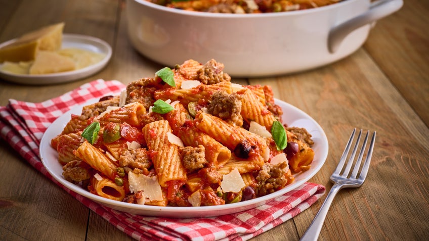 Rigatoni Calabrese with Toscano Ground Sausage