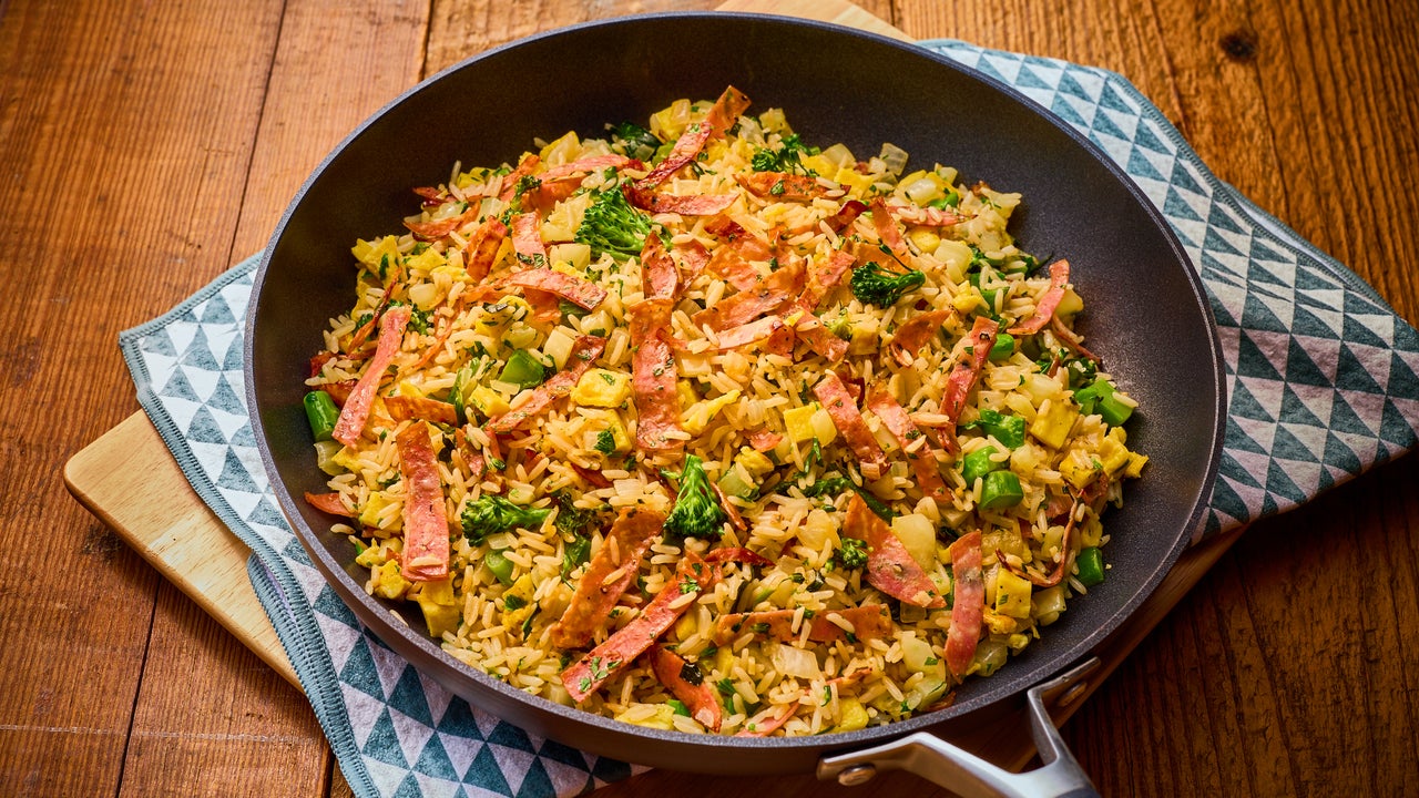 Salame Fried Rice with Italian Dry Salame