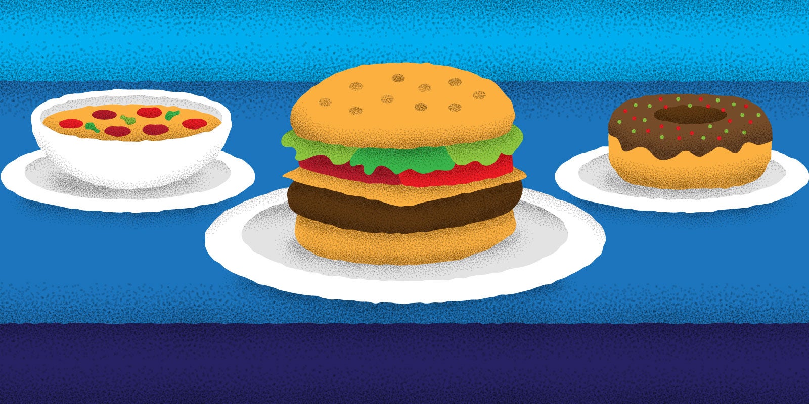 A hamburger on a plate with two dishes