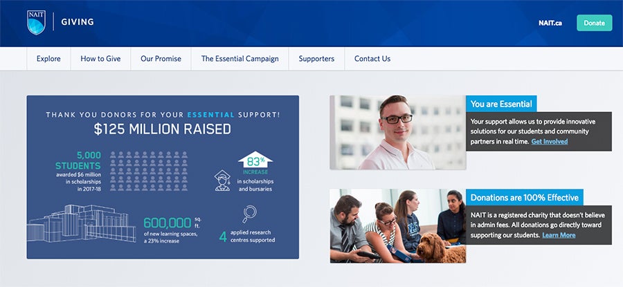 A screenshot of a website