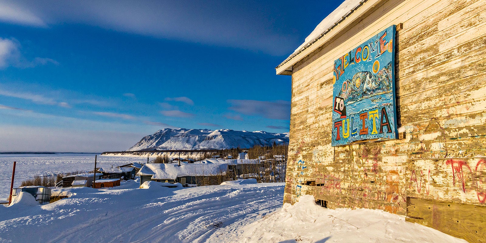 A building with a painting on it