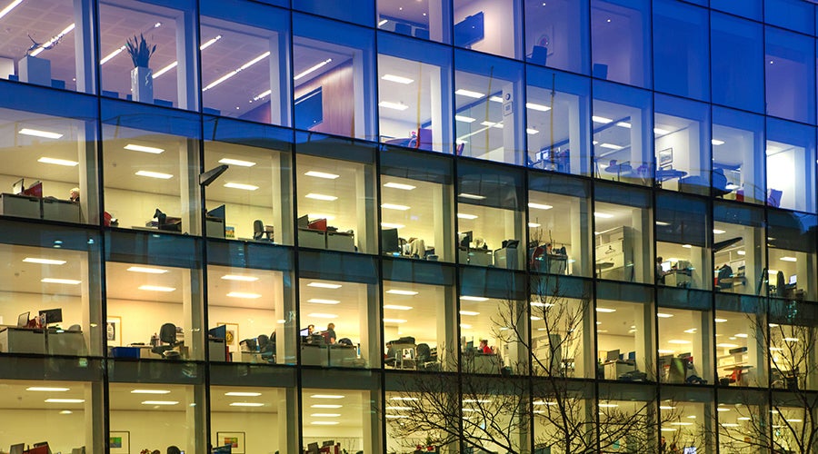 A building with many windows