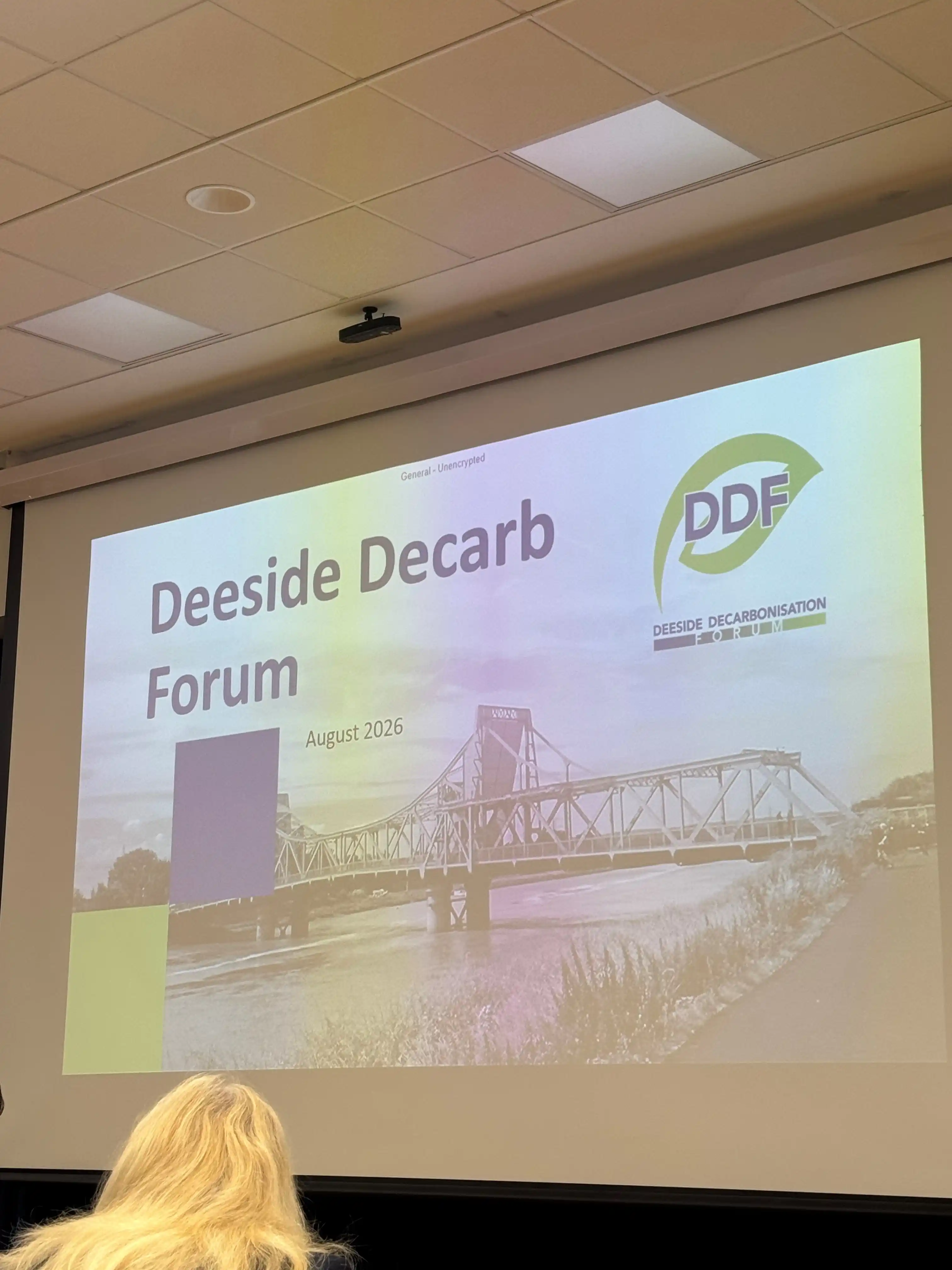 Deeside Decarbonisation Forum presentation slide