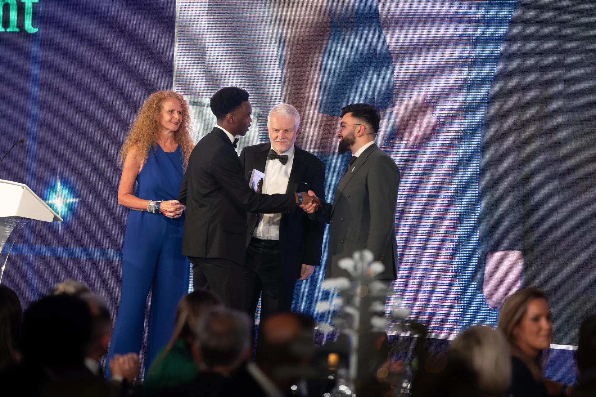 Skills Awards 2025 - T Level Student winner on stage