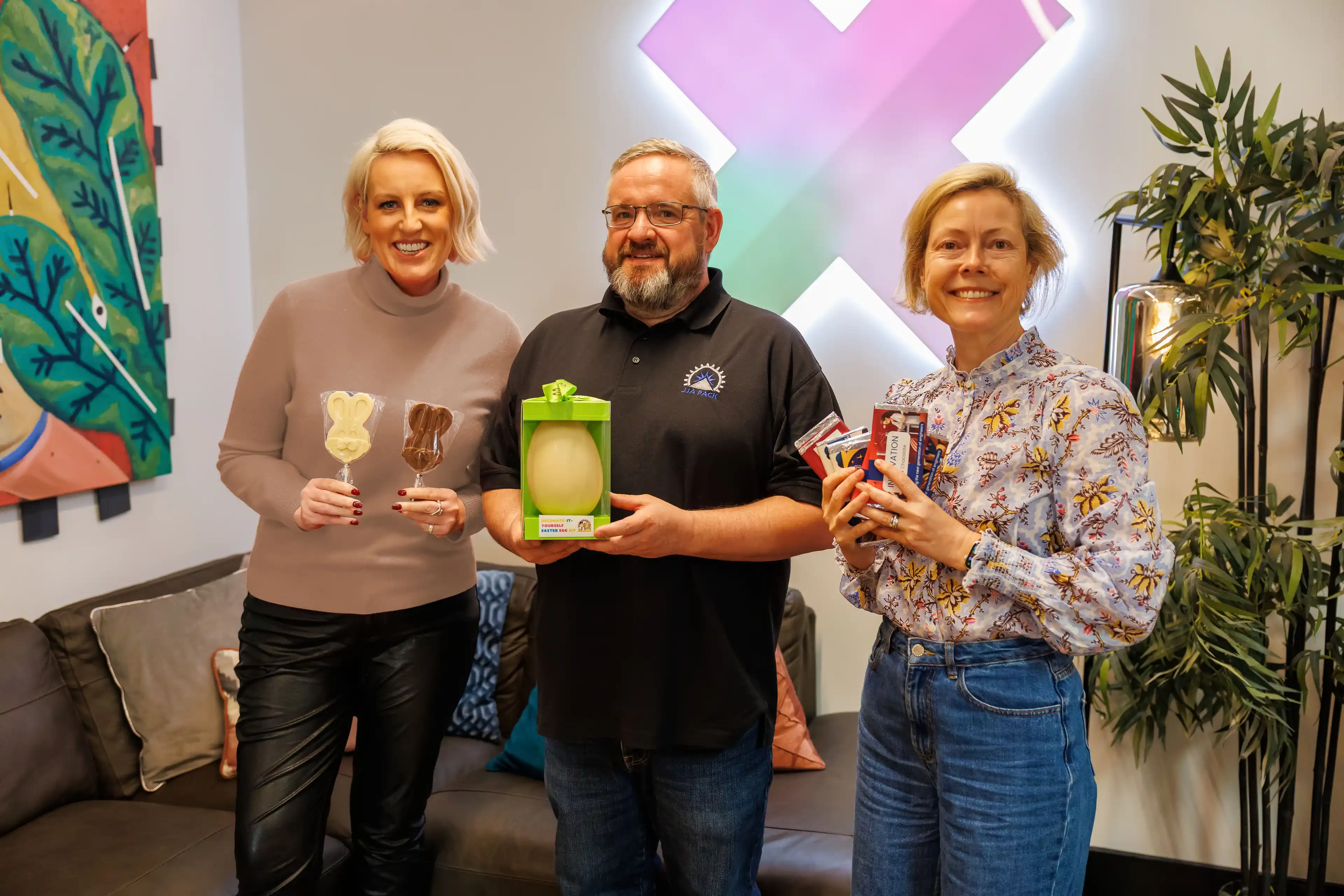 Steph on Skills Episode 4 image of Ann Watson, Steph McGovern and Jamie Ashpole standing and smiling together