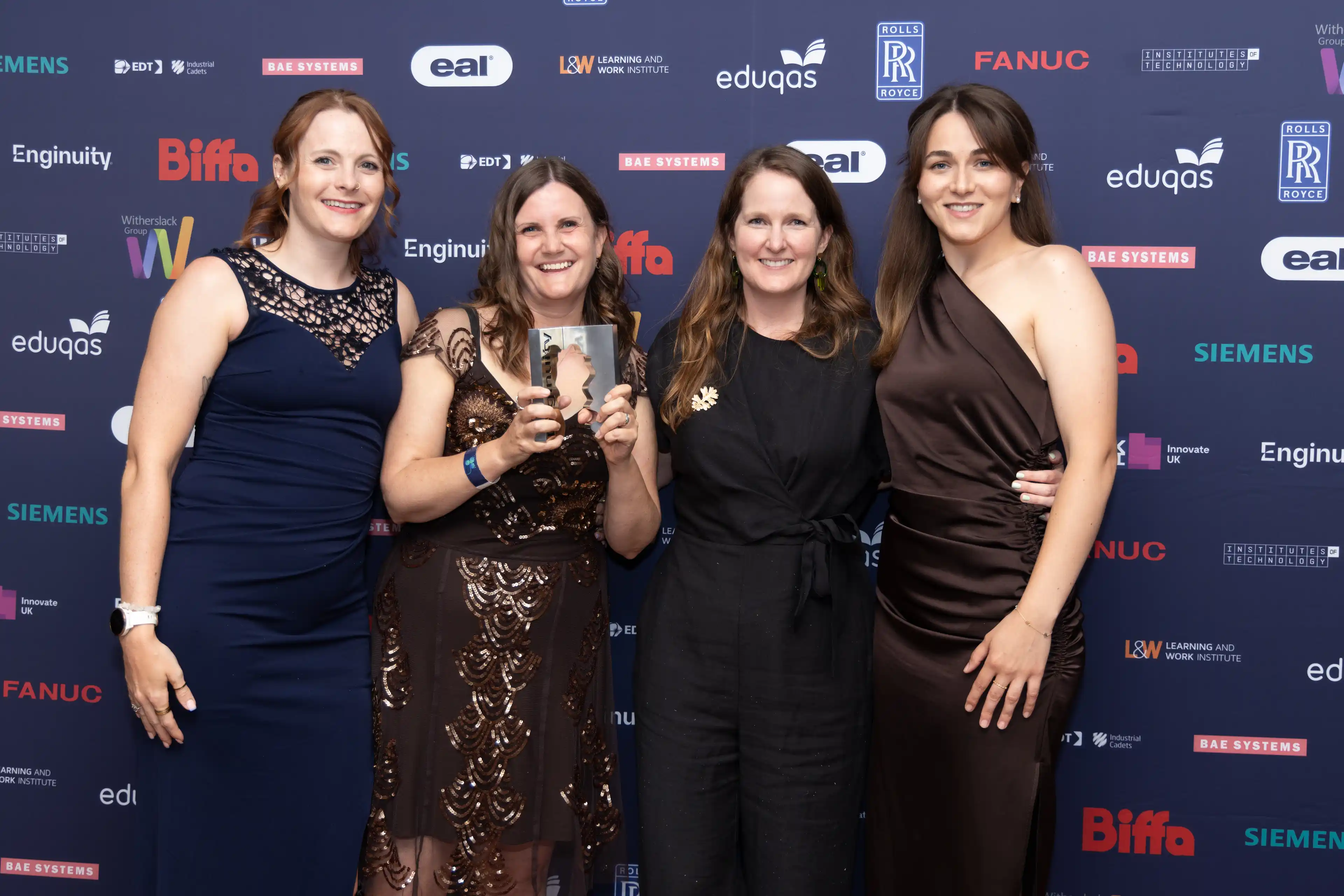 The team winning their SME Employer Skills Champion of the Year 2025 at the Enginuity Skills Awards