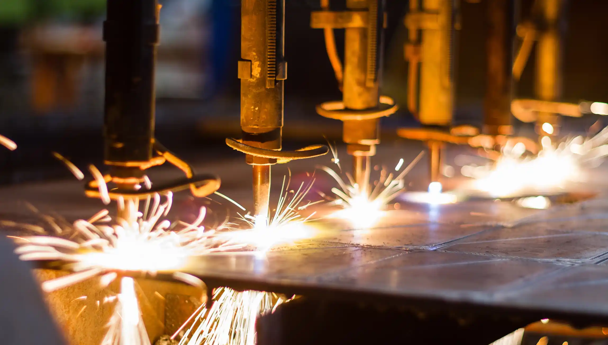 machinery in workshop causing sparks