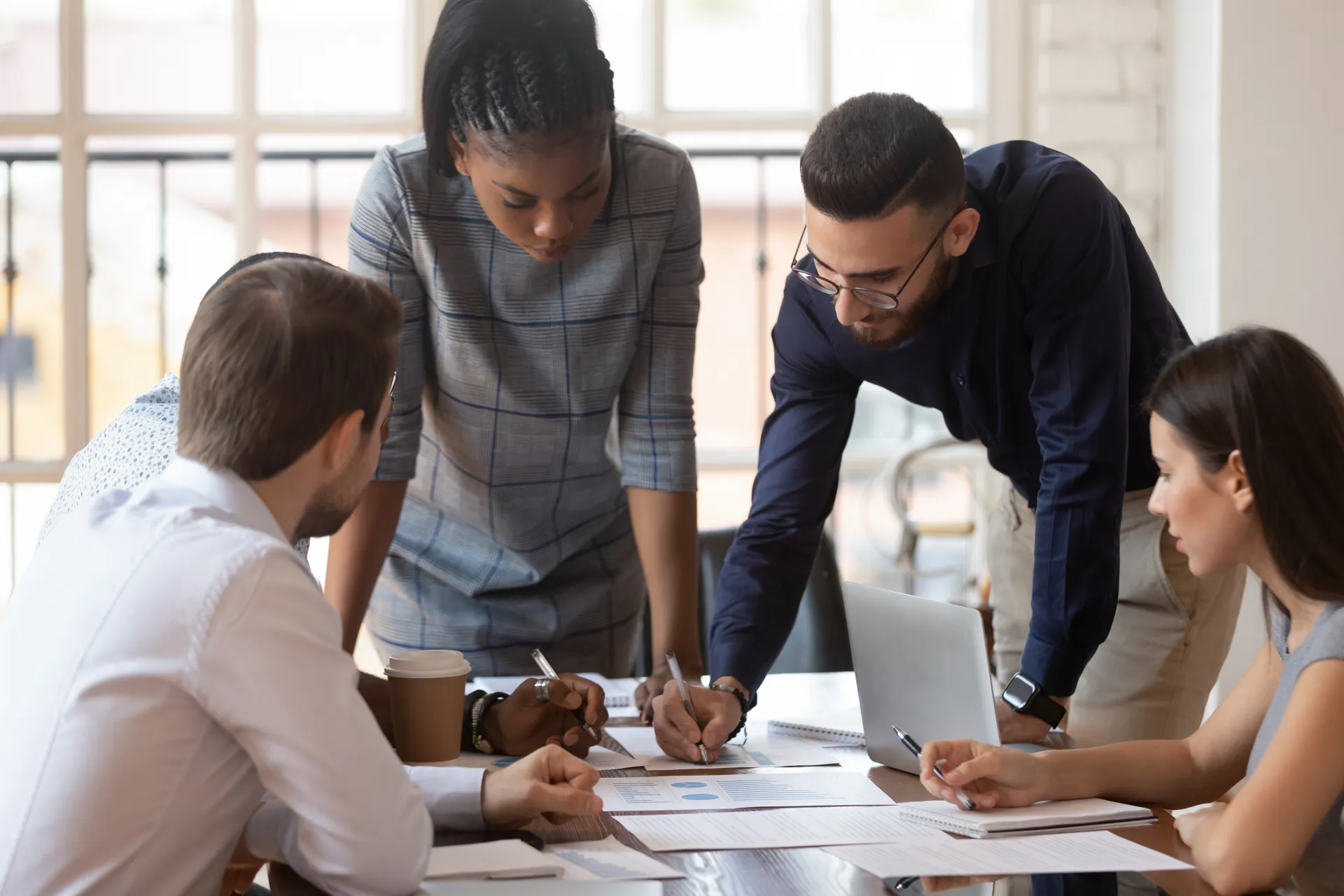 Roundtable of people in an office