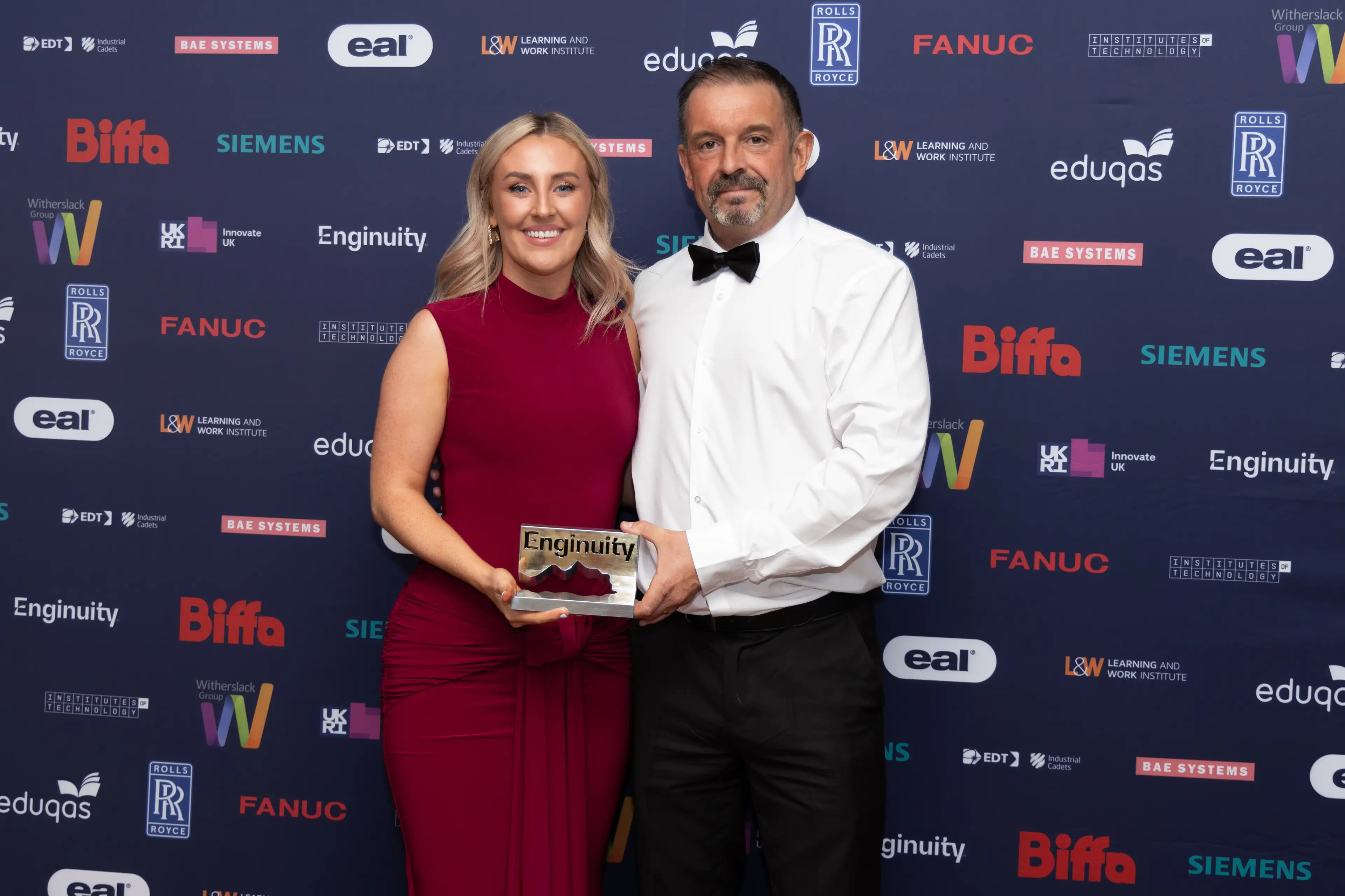 Enginuity Alliance Collaboration Award 2025 winners with trophy