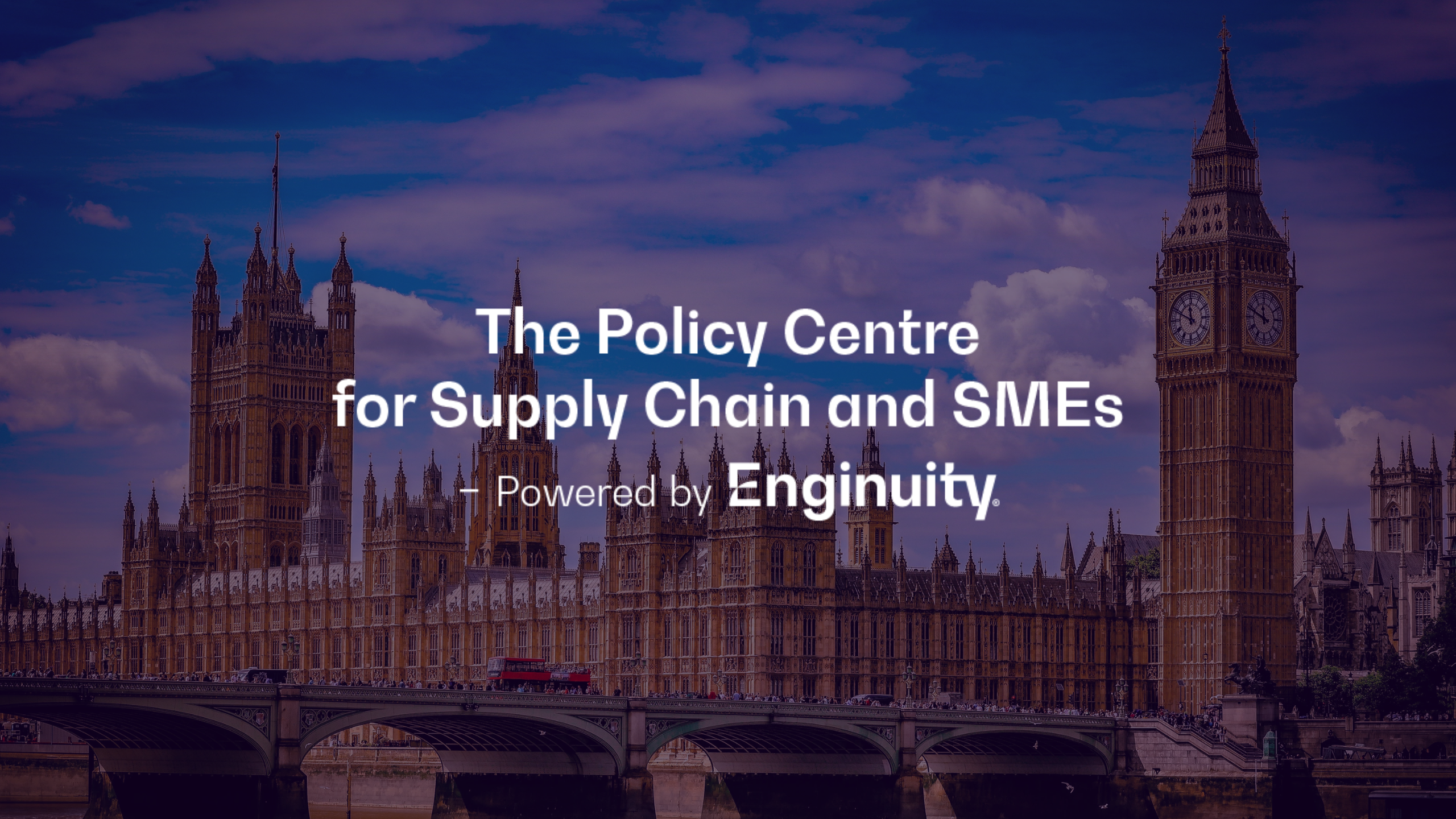 London Big Ben Westminster with Policy Centre logo