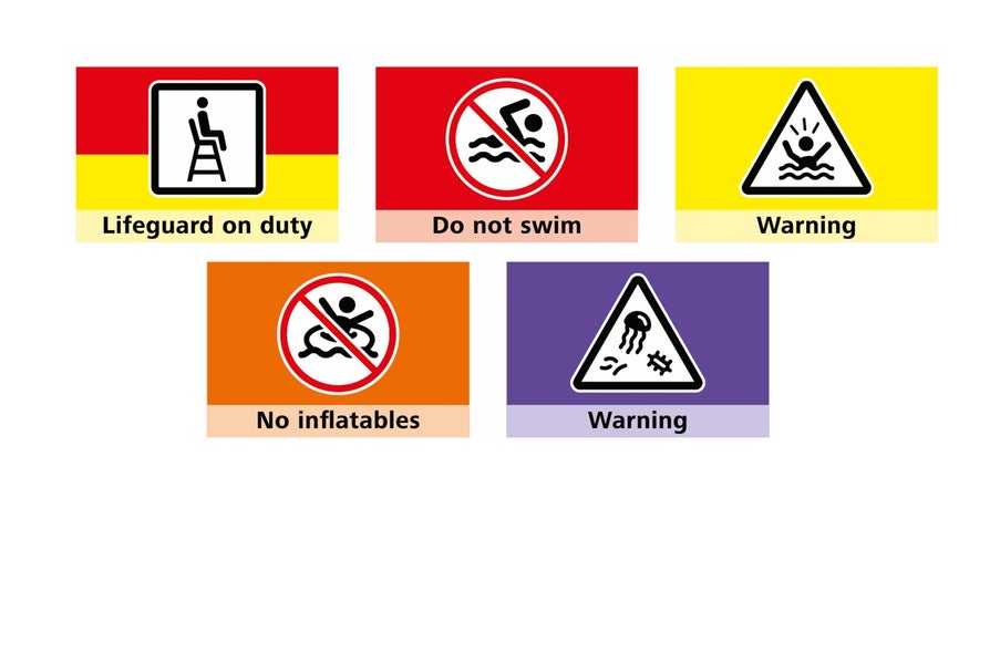 The newly designed flags