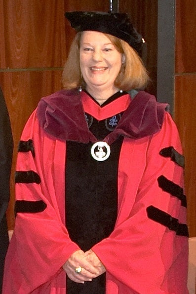Uitreiking van het eredoctoraat van de Vrije Universiteit Amsterdam aan Joan Martin in 2005. 