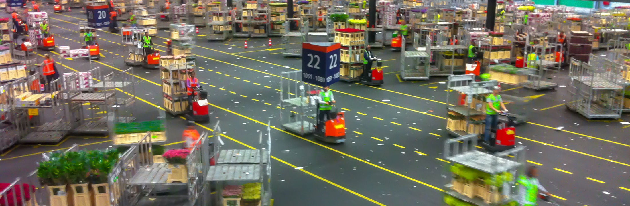 Transport of products warehousing