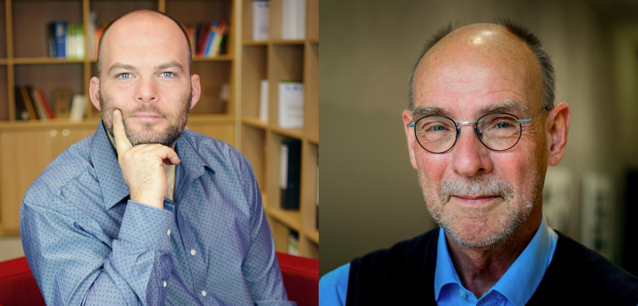 Double portrait of Maxim Tomoszek and Kees Kouwenaar