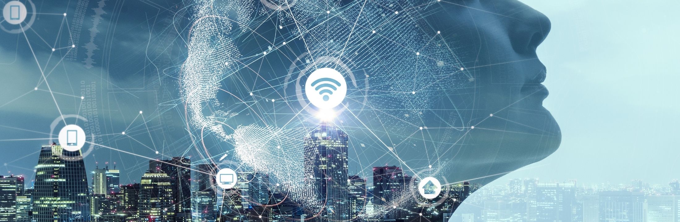 head with nodes over a city 