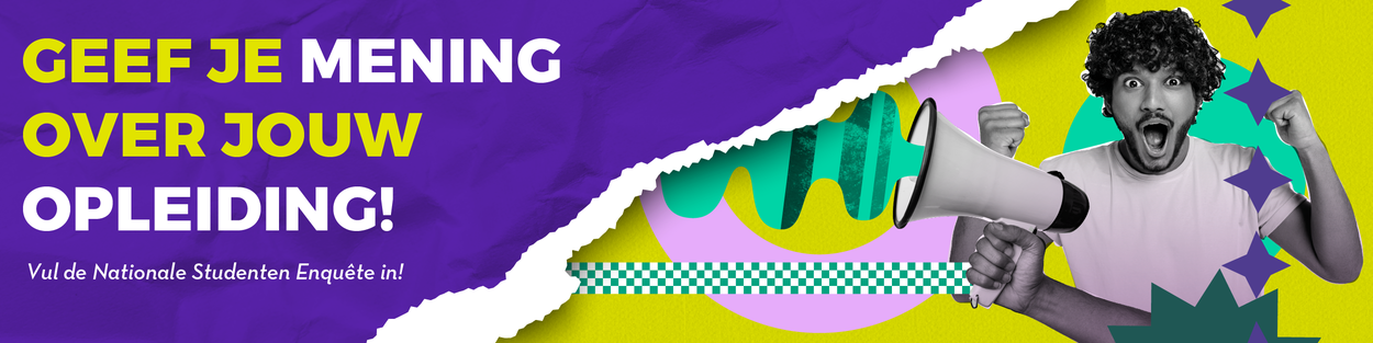 Exited boy with megaphones