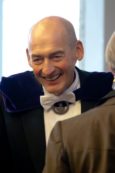 Uitreiking van het eredoctoraat van de Vrije Universiteit Amsterdam aan Rem Koolhaas in 2012.  