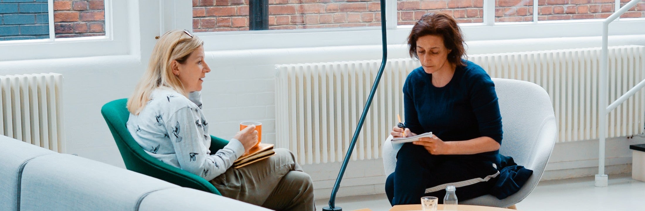 people having a conversation