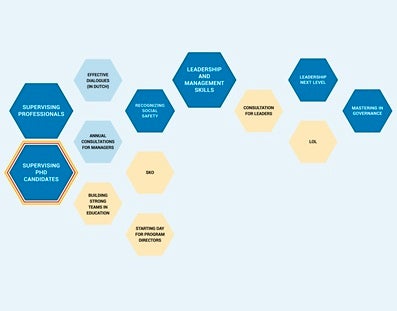 Diagram of the Leadership Development Path, customised for Persoon aan het Woord