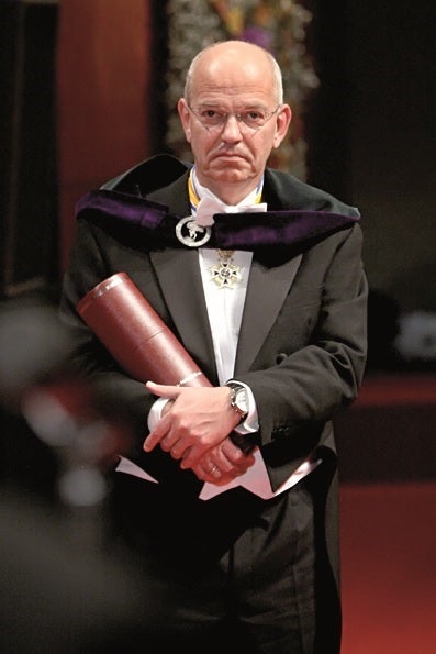 Uitreiking van het eredoctoraat van de Vrije Universiteit Amsterdam aan Gerrit Zalm in 2008. 