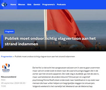 screenshot van interview op Radio 1 online