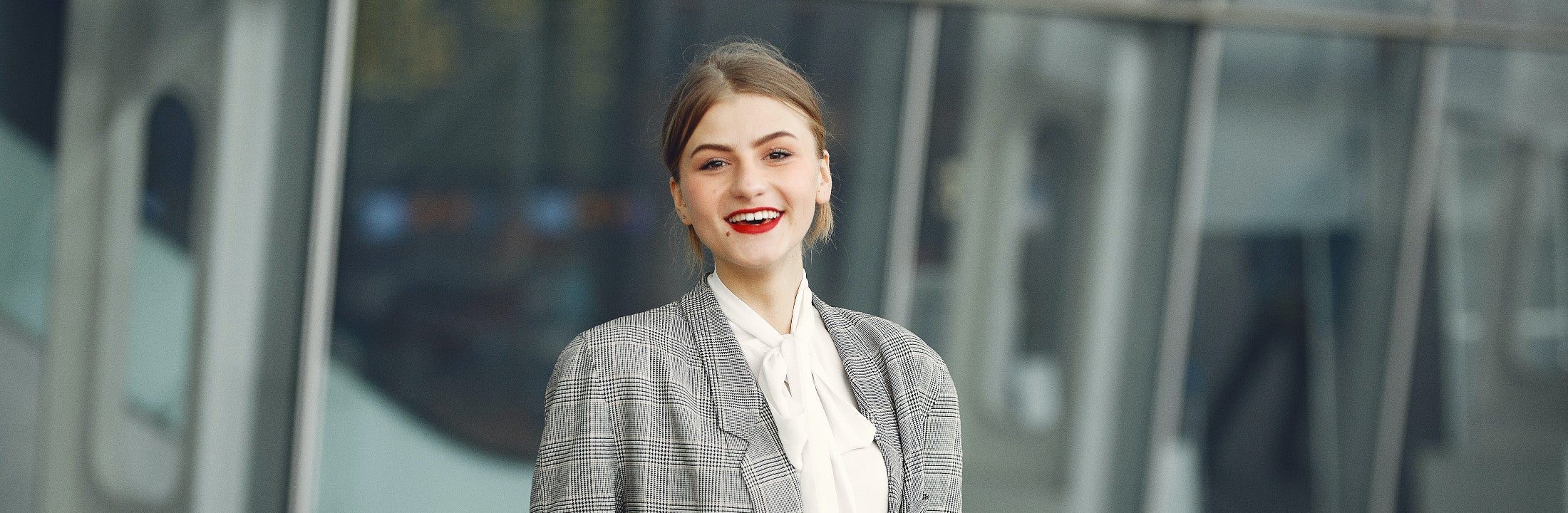 happy female accountant