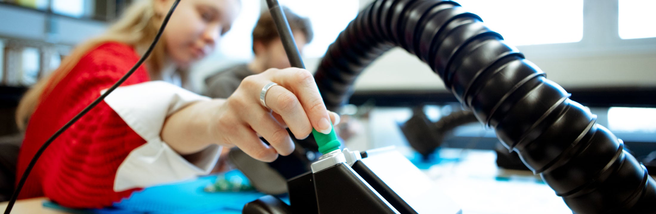 Creative Technology student at work