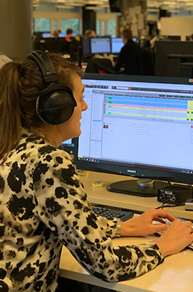 Margot Oosterwechel aan het werk