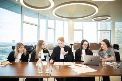 Students practice pleading