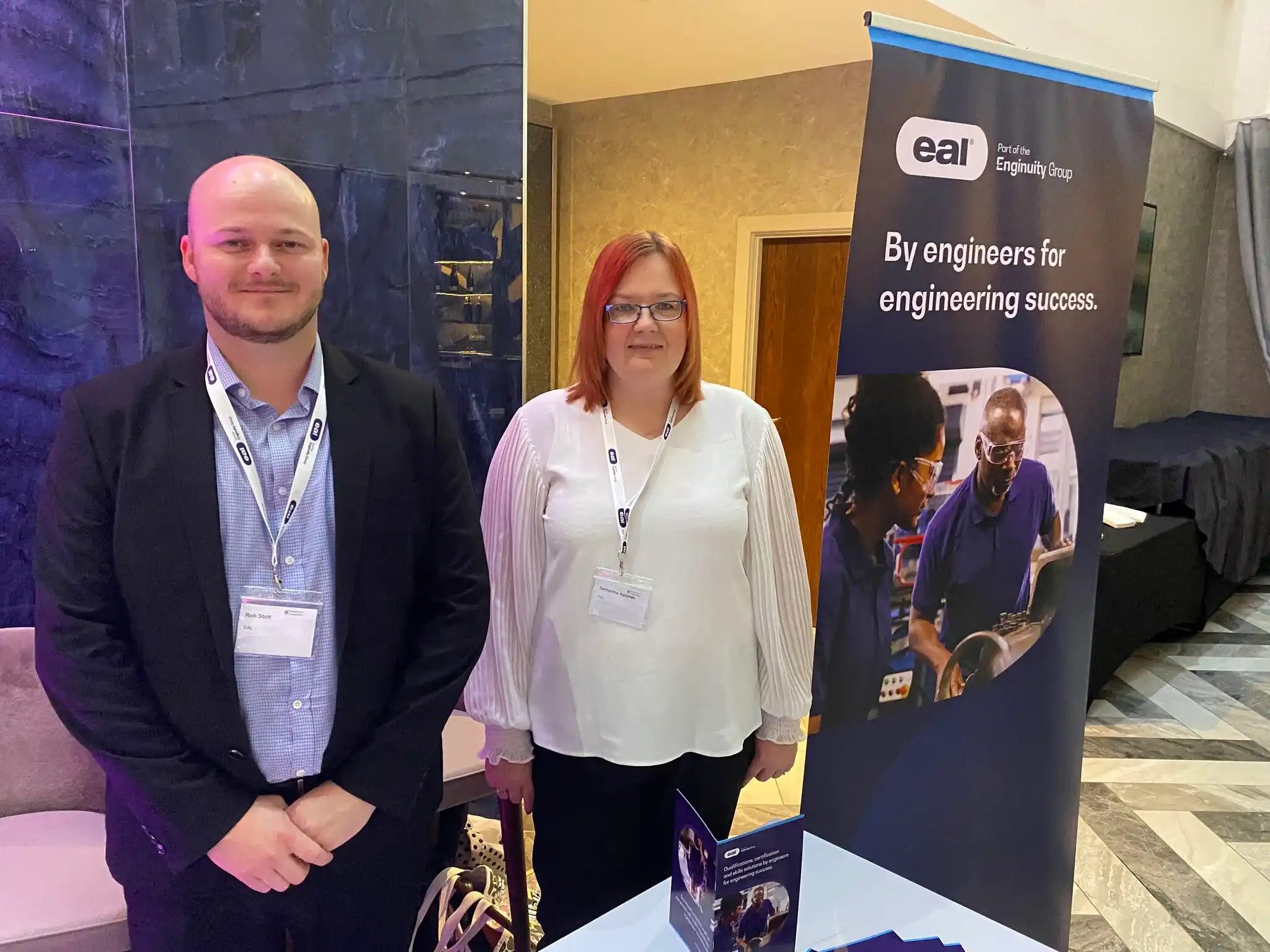 Two EAL colleagues at an event