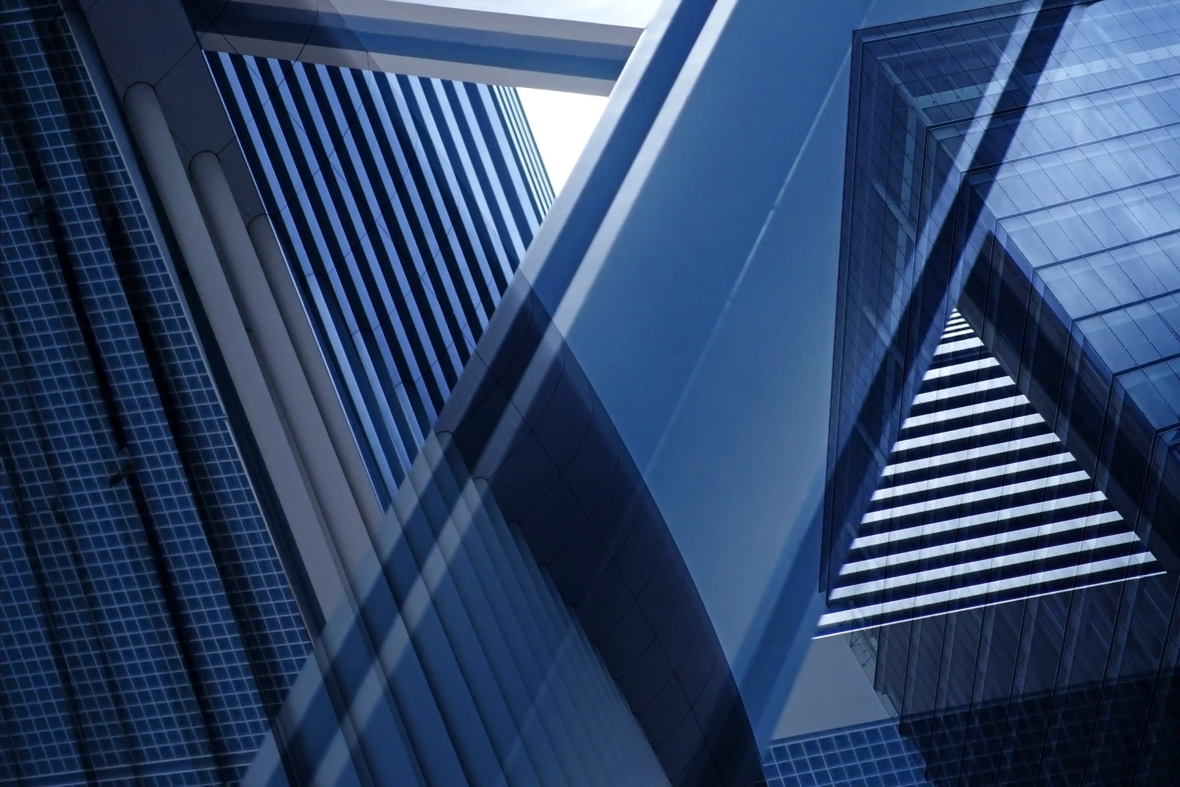 Reflecting high skyscraper building.