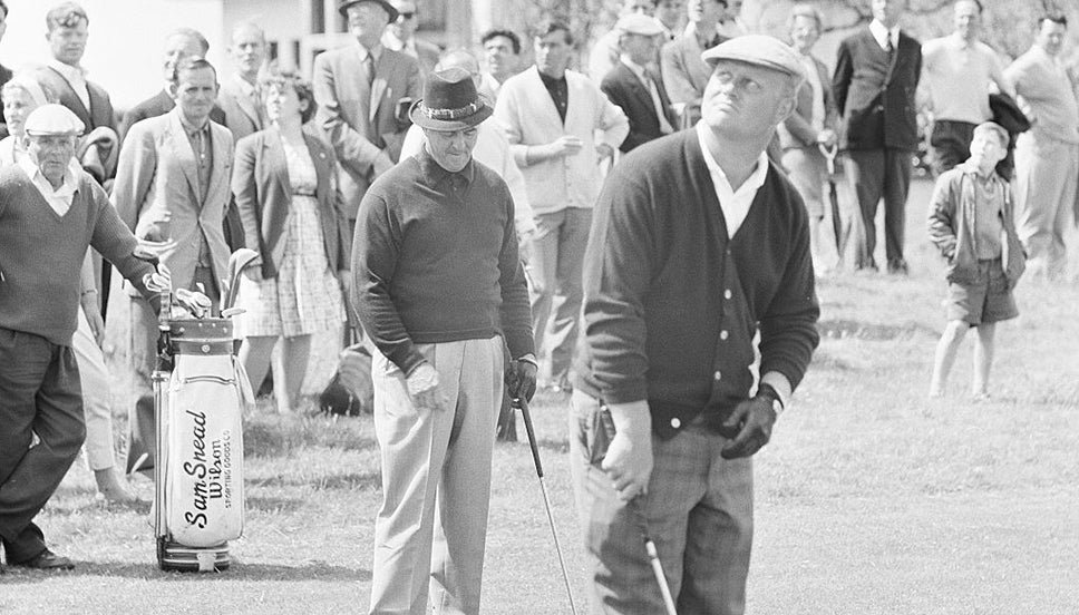 Jack Nicklaus at his first Open Championship in 1962