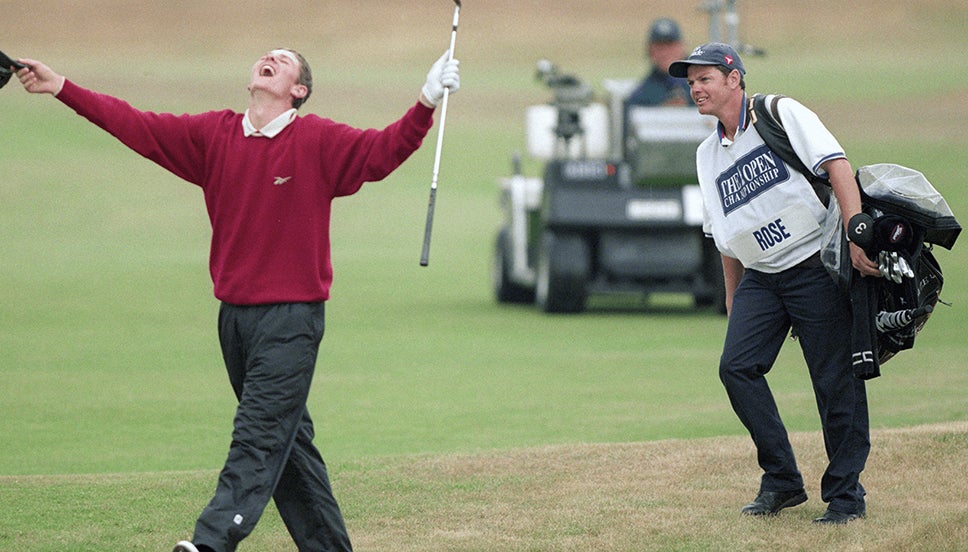 Justin Rose following his miraculous hole-out at Royal Birkdale